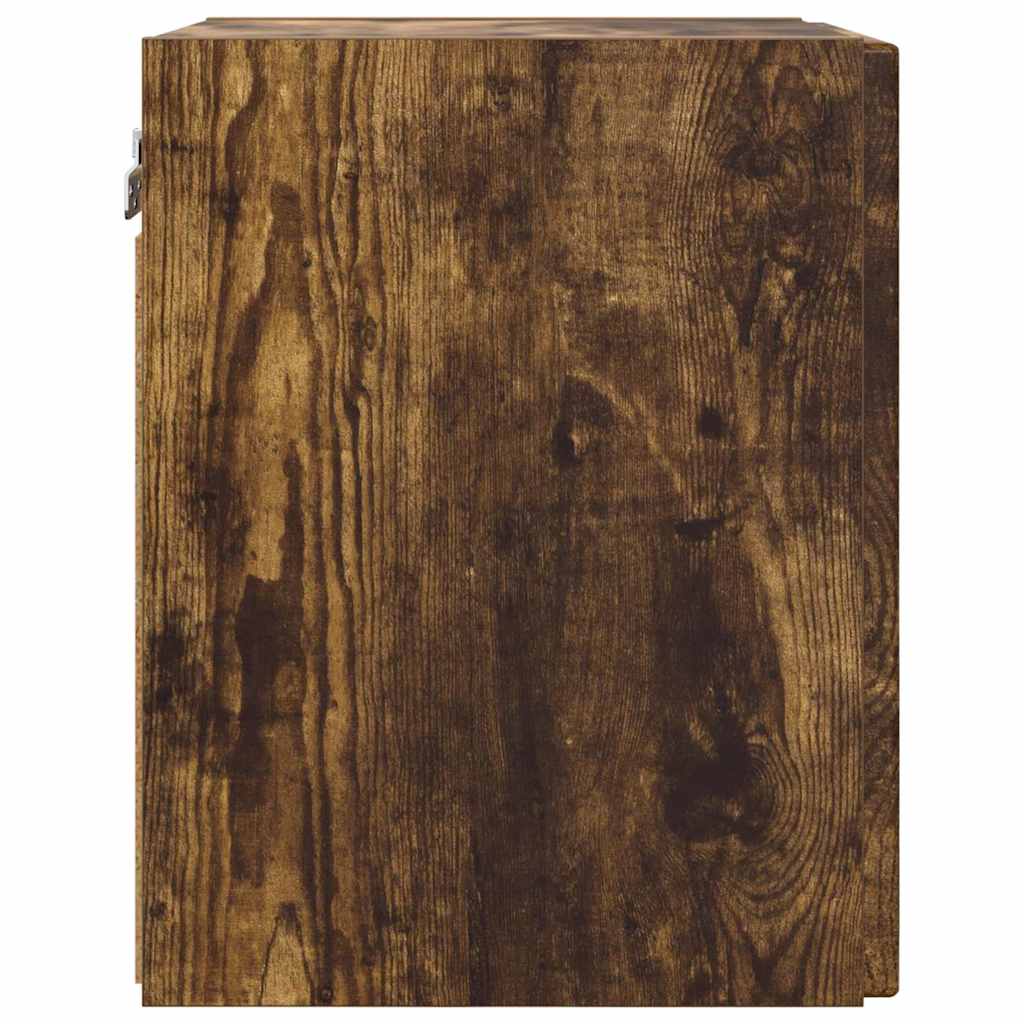vidaXL TV Wall Cabinet Wall-mounted 2 pcs Smoked Oak 30 x 31 x 40 cm