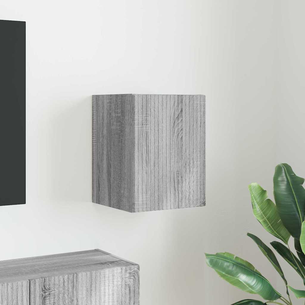 vidaXL TV Wall Cabinet Grey Sonoma 30 x 31 x 40 cm Engineered Wood