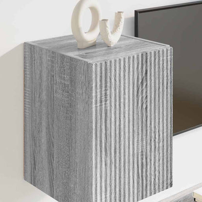 vidaXL TV Wall Cabinet Wall-mounted 2 pcs Grey Sonoma 30 x 31 x 40 cm