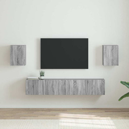 vidaXL TV Wall Cabinet Wall-mounted 2 pcs Grey Sonoma 30 x 31 x 40 cm