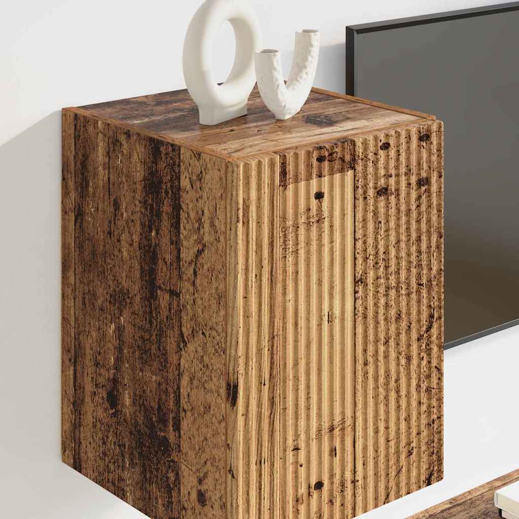 vidaXL TV Wall Cabinet 2 pcs Old Wood 30 x 31 x 40 cm Engineered Wood