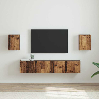 vidaXL TV Wall Cabinet 2 pcs Old Wood 30 x 31 x 40 cm Engineered Wood