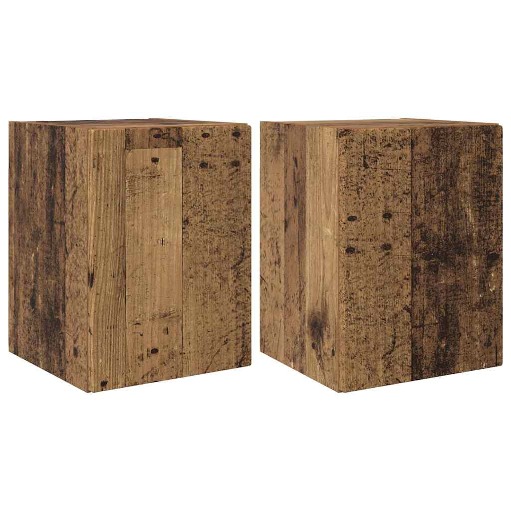 vidaXL TV Wall Cabinet 2 pcs Old Wood 30 x 31 x 40 cm Engineered Wood
