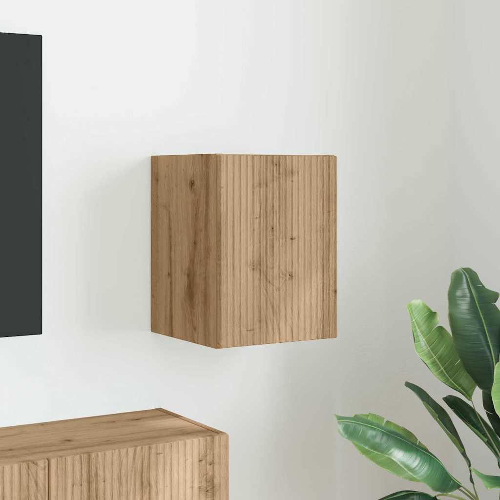 vidaXL TV Wall Cabinet 30 x 31 x 40 cm Artisian Oak Engineered Wood