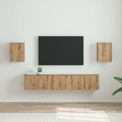 vidaXL TV Wall Cabinet Wall-mounted 2 pcs Artisian Oak 30 x 31 x 40 cm
