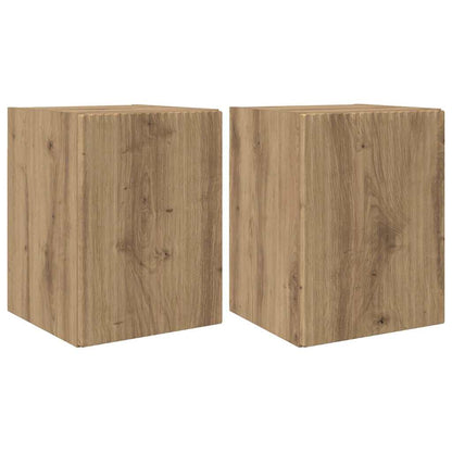 vidaXL TV Wall Cabinet Wall-mounted 2 pcs Artisian Oak 30 x 31 x 40 cm