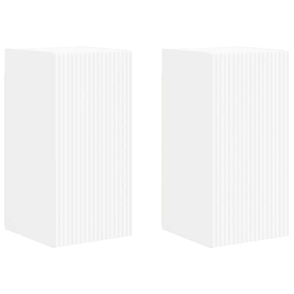 vidaXL TV Wall Cabinet 2 pcs White 30 x 31 x 60 cm Engineered Wood