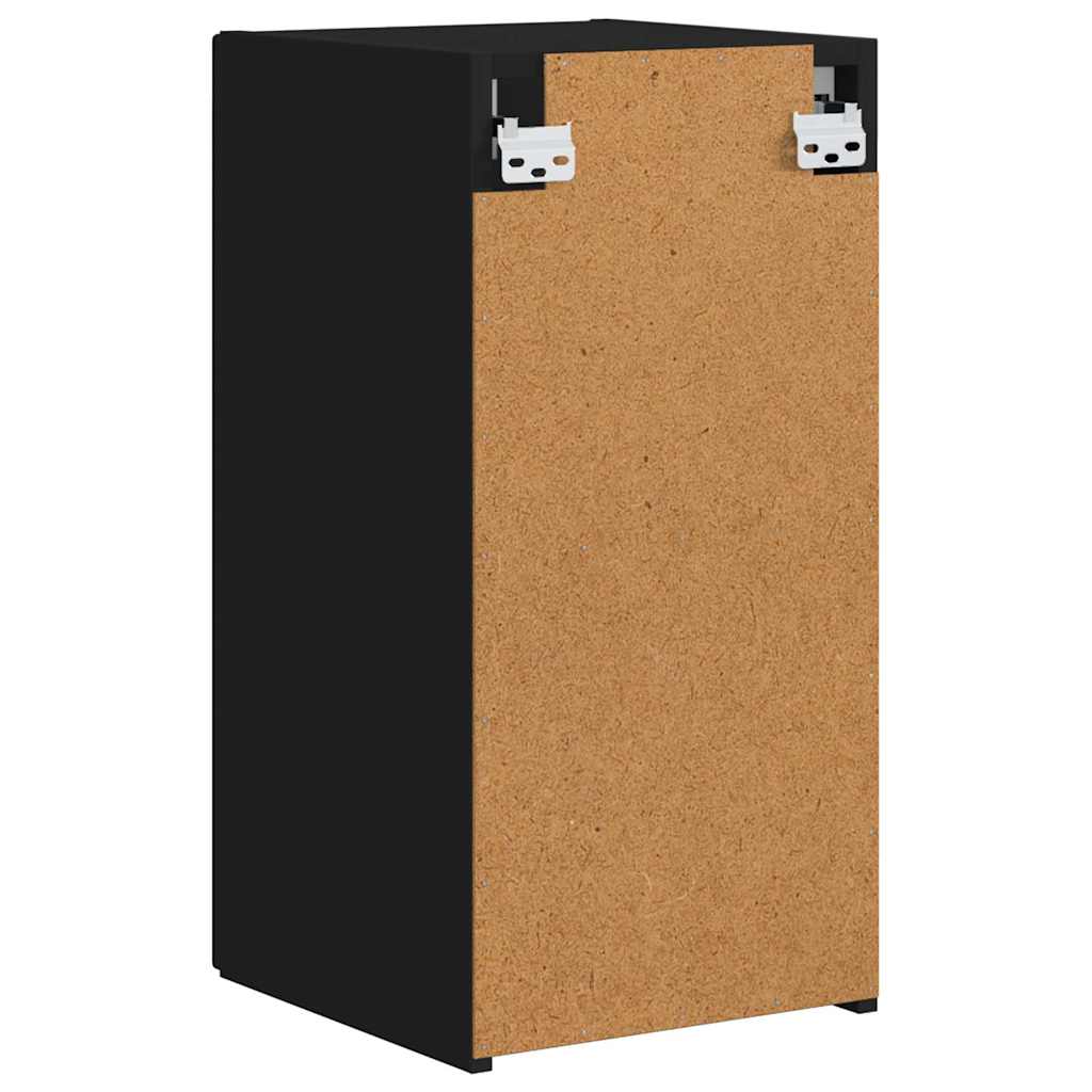vidaXL TV Wall Cabinet Black 30 x 31 x 60 cm Engineered Wood