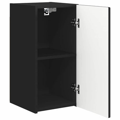 vidaXL TV Wall Cabinet 2 pcs Black 30 x 31 x 60 cm Engineered Wood