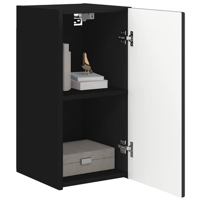 vidaXL TV Wall Cabinet 2 pcs Black 30 x 31 x 60 cm Engineered Wood