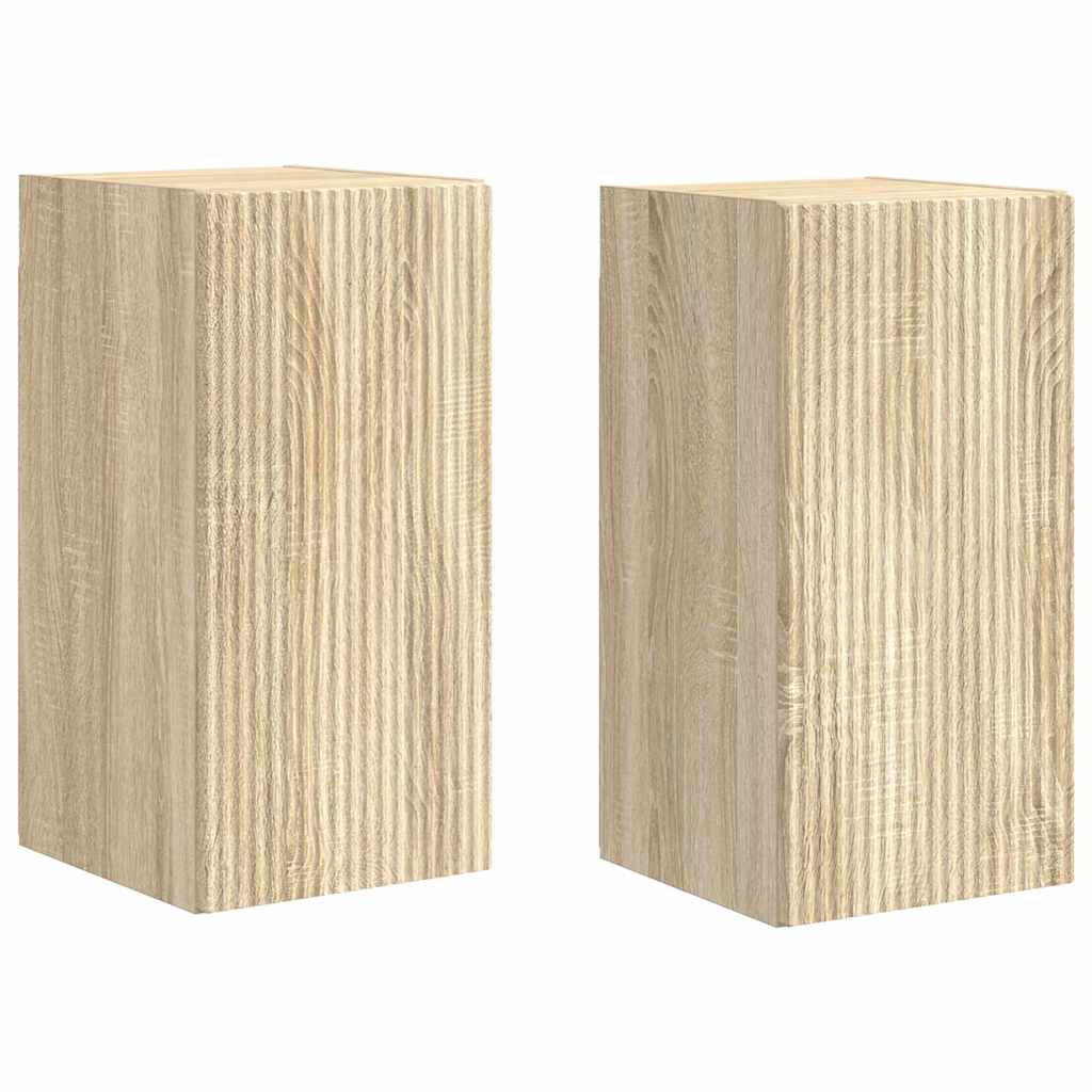 vidaXL TV Wall Cabinet 2 pcs Sonoma 30 x 31 x 60 cm Engineered Wood