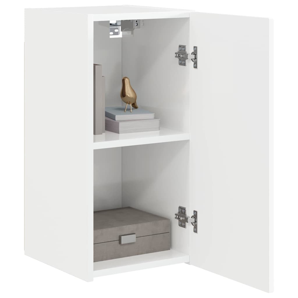 vidaXL TV Wall Cabinet Gloss White 30 x 31 x 60 cm Engineered Wood