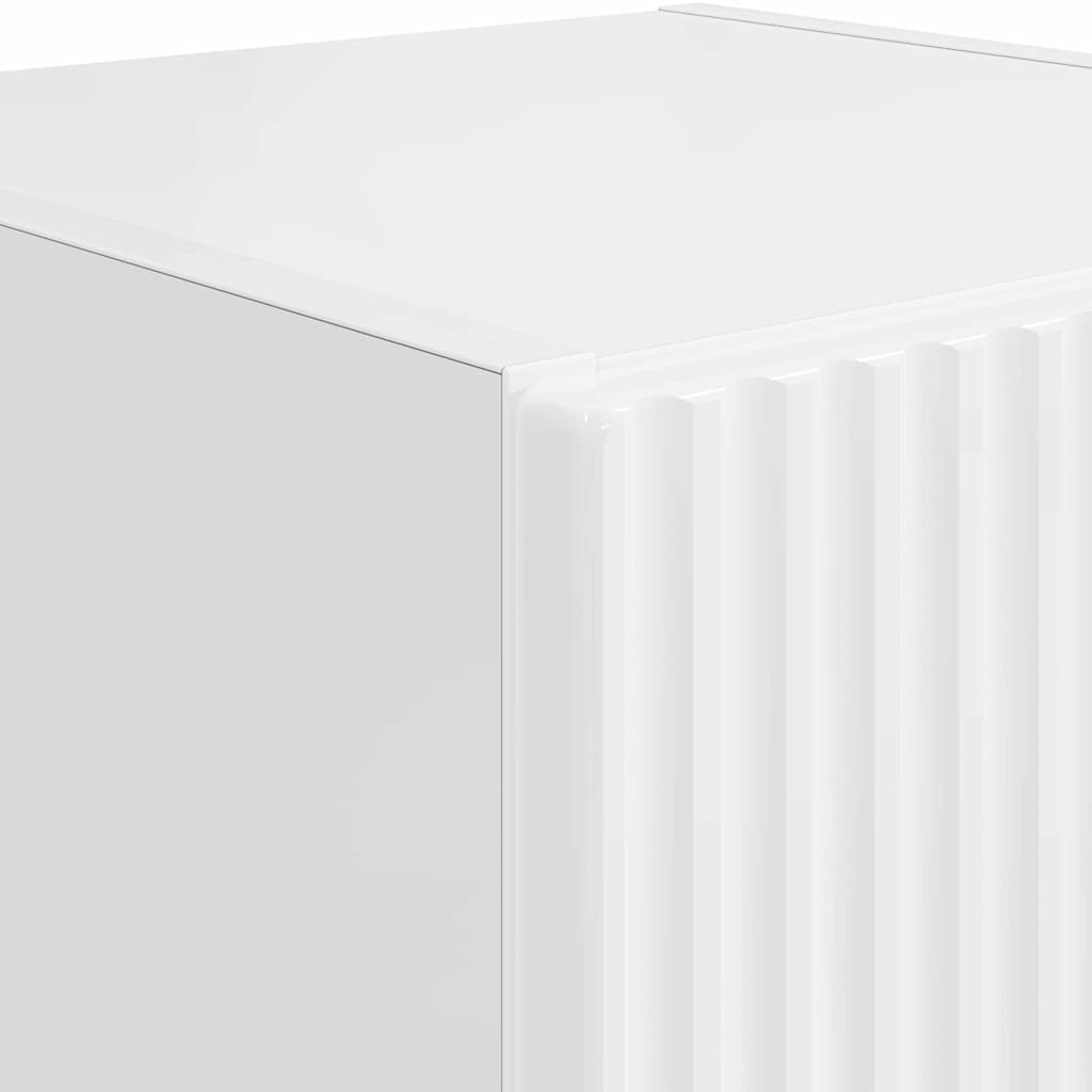 vidaXL TV Wall Cabinet Wall-mounted 2 pcs Gloss White 30 x 31 x 60 cm
