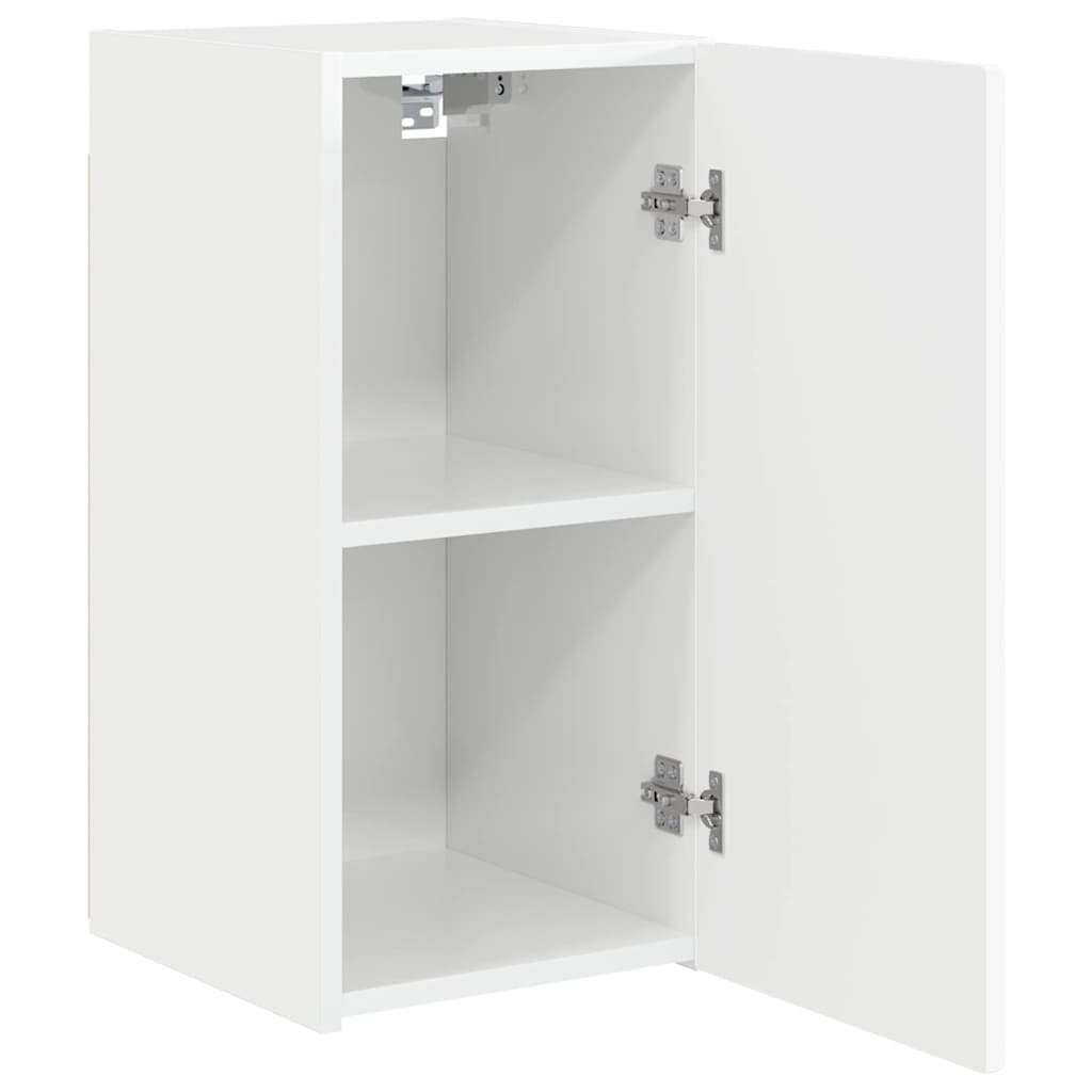vidaXL TV Wall Cabinet Wall-mounted 2 pcs Gloss White 30 x 31 x 60 cm