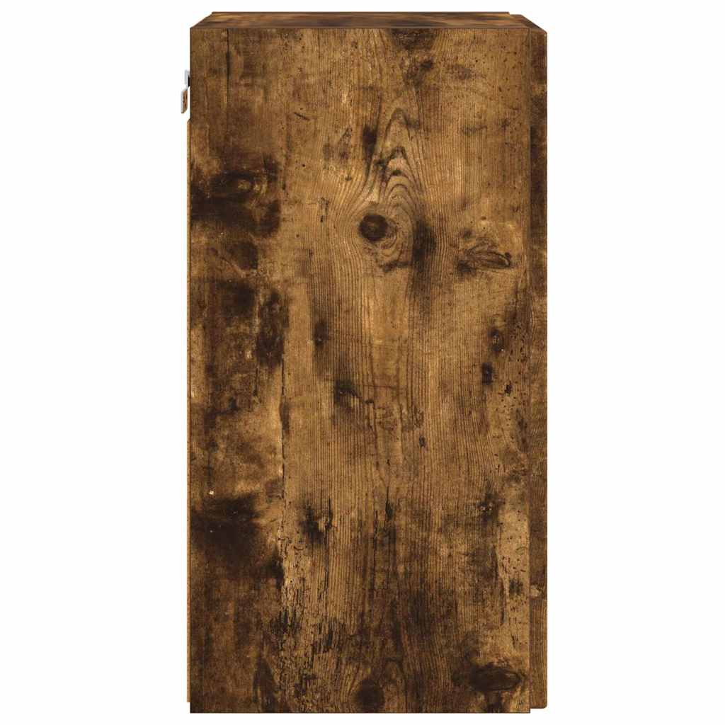 vidaXL TV Wall Cabinet Wall-mounted 2 pcs Smoked Oak 30 x 31 x 60 cm