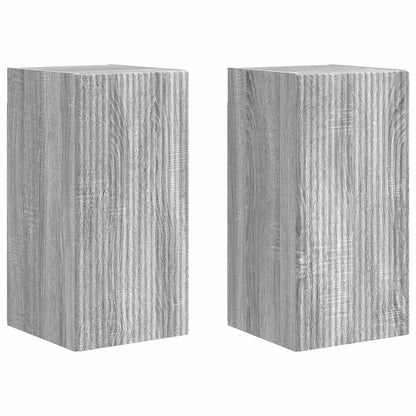 vidaXL TV Wall Cabinet Wall-mounted 2 pcs Grey Sonoma 30 x 31 x 60 cm