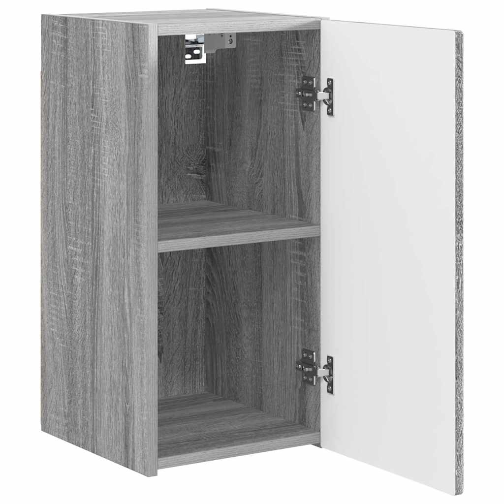 vidaXL TV Wall Cabinet Wall-mounted 2 pcs Grey Sonoma 30 x 31 x 60 cm