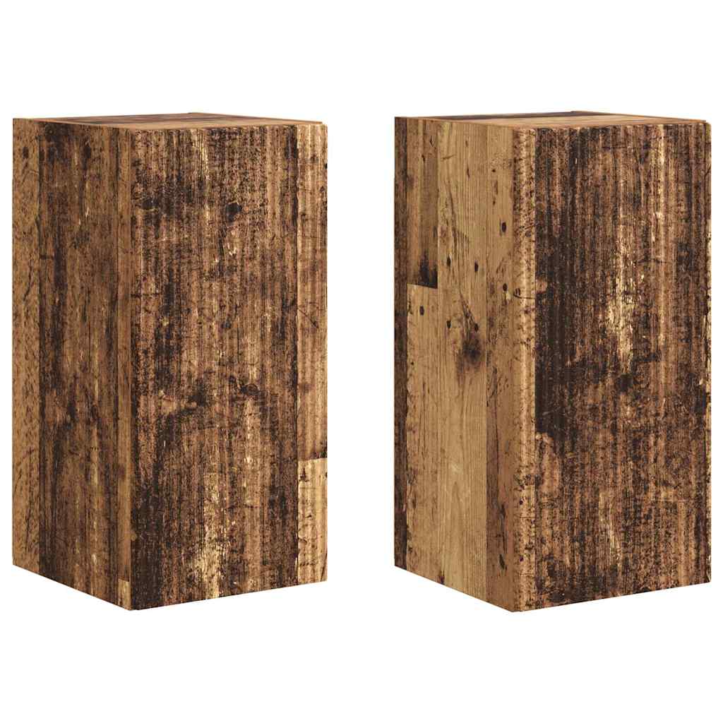 vidaXL TV Wall Cabinet 2 pcs Old Wood 30 x 31 x 60 cm Engineered Wood