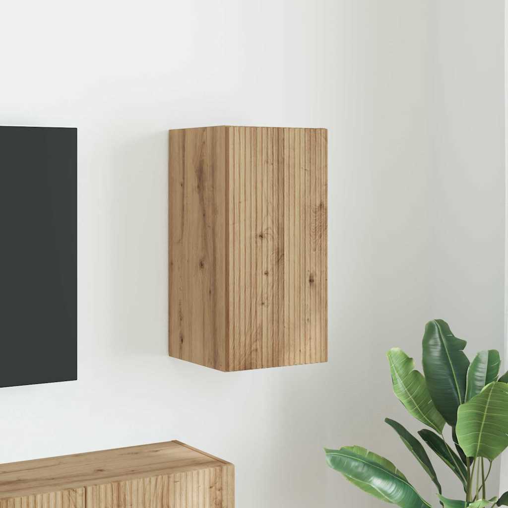 vidaXL TV Wall Cabinet 30 x 31 x 60 cm Artisian Oak Engineered Wood