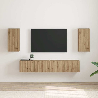 vidaXL TV Wall Cabinet 2 pcs Artisian Oak Engineered Wood