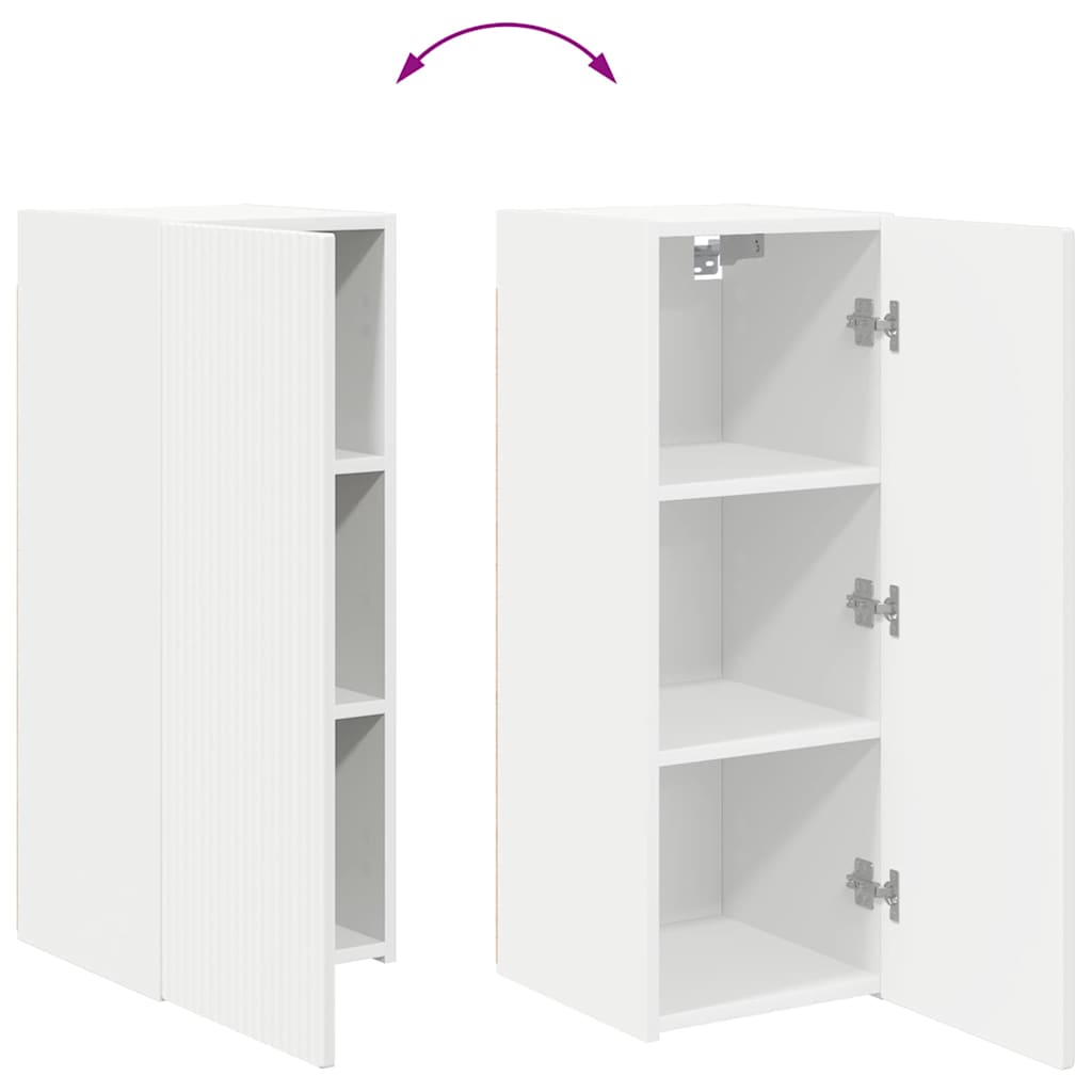 vidaXL TV Wall Cabinet White 30 x 31 x 80 cm Engineered Wood