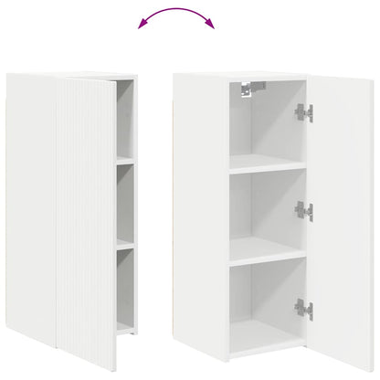 vidaXL TV Wall Cabinet White 30 x 31 x 80 cm Engineered Wood