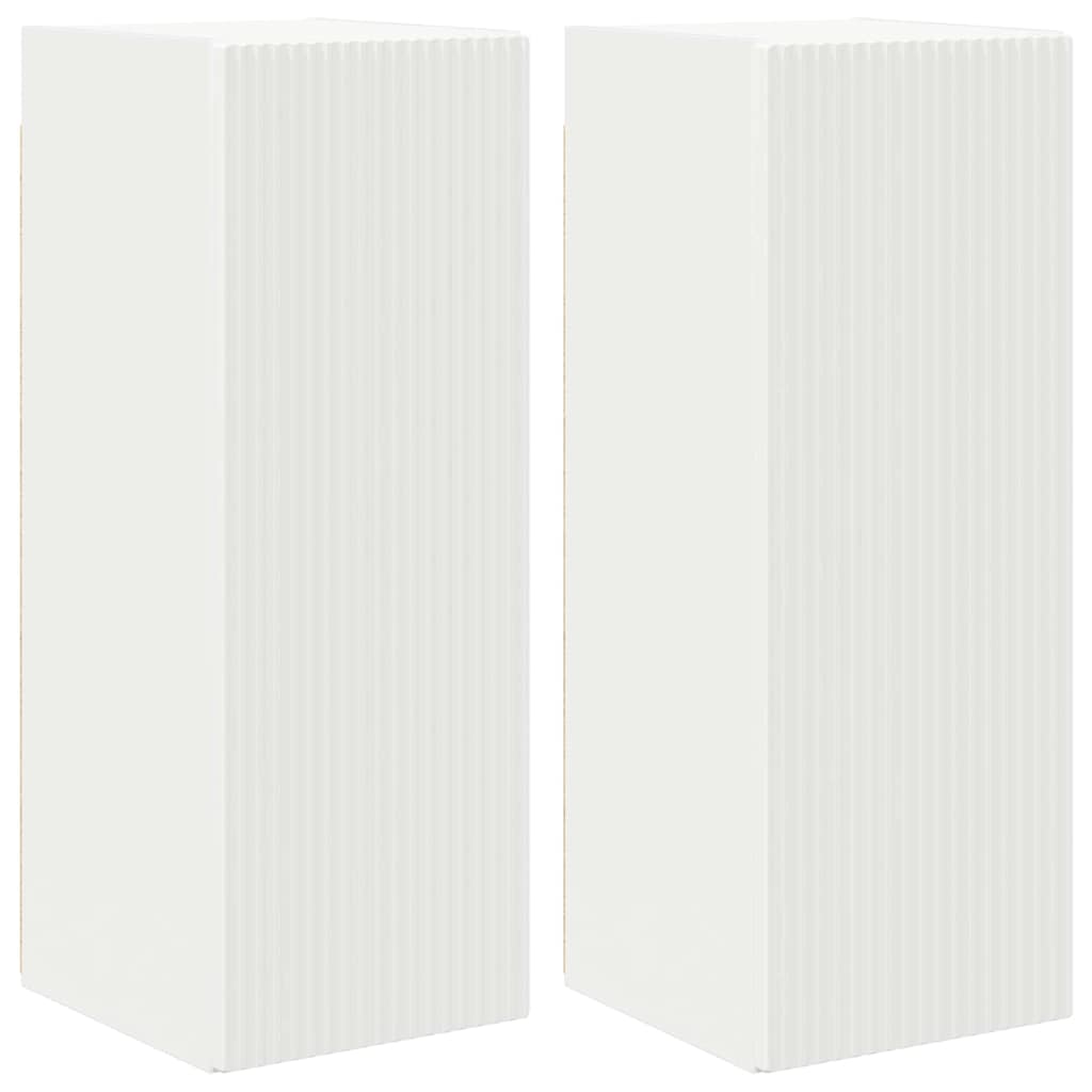 vidaXL TV Wall Cabinet 2 pcs White 30 x 31 x 80 cm Engineered Wood