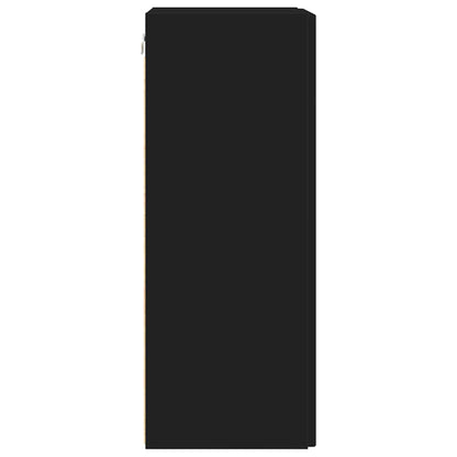 vidaXL TV Wall Cabinet Black 30 x 31 x 80 cm Engineered Wood