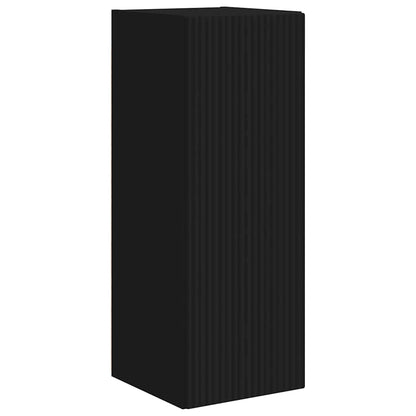 vidaXL TV Wall Cabinet 2 pcs Black 30 x 31 x 80 cm Engineered Wood