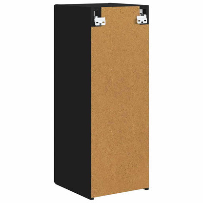 vidaXL TV Wall Cabinet 2 pcs Black 30 x 31 x 80 cm Engineered Wood