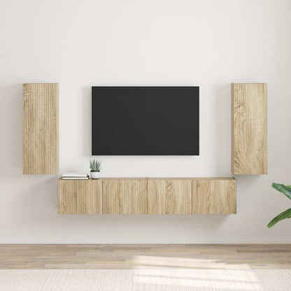 vidaXL TV Wall Cabinet 2 pcs Sonoma 30 x 31 x 80 cm Engineered Wood
