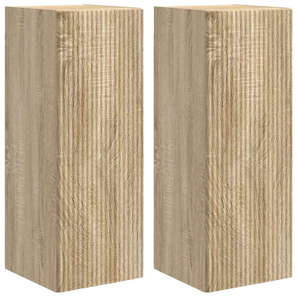 vidaXL TV Wall Cabinet 2 pcs Sonoma 30 x 31 x 80 cm Engineered Wood