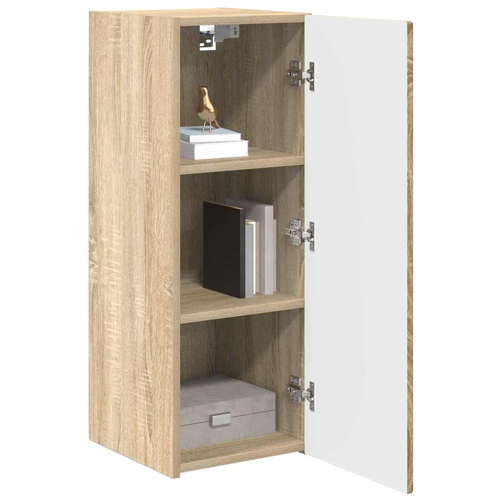 vidaXL TV Wall Cabinet 2 pcs Sonoma 30 x 31 x 80 cm Engineered Wood