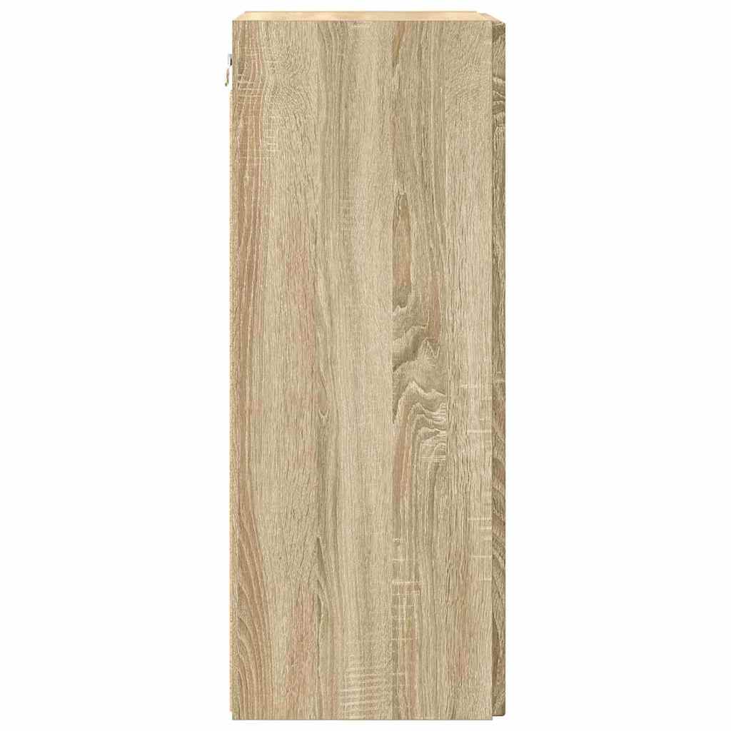 vidaXL TV Wall Cabinet 2 pcs Sonoma 30 x 31 x 80 cm Engineered Wood