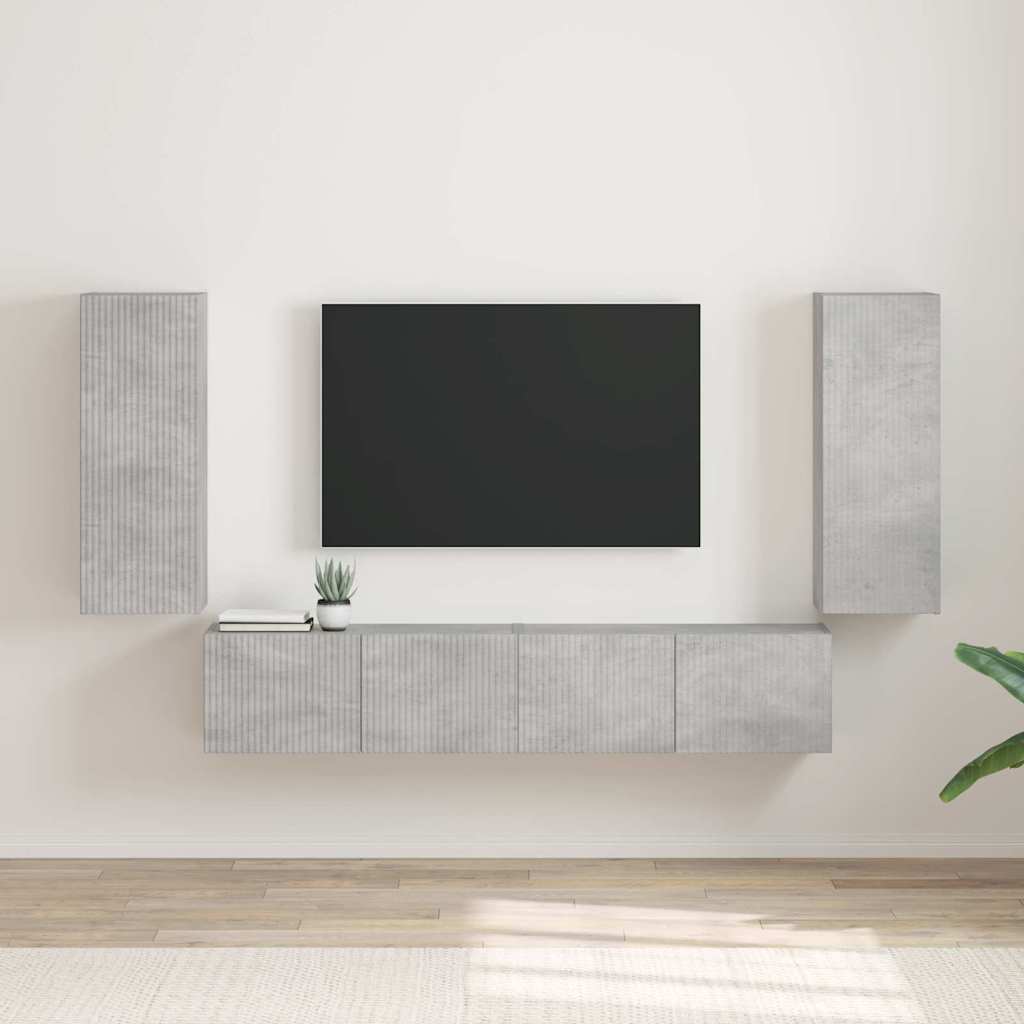 vidaXL TV Wall Cabinet 2 pcs Concerte 30 x 31 x 80 cm Engineered Wood
