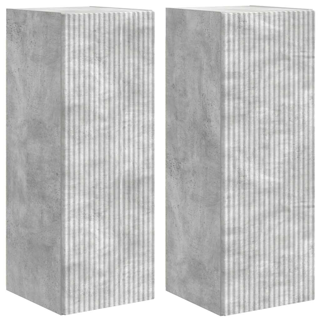 vidaXL TV Wall Cabinet 2 pcs Concerte 30 x 31 x 80 cm Engineered Wood