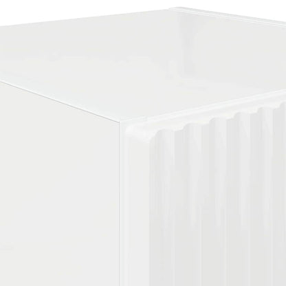 vidaXL TV Wall Cabinet Gloss White 30 x 31 x 80 cm Engineered Wood