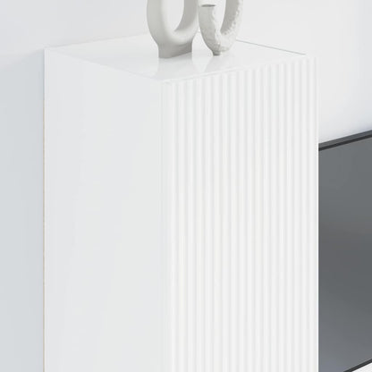 vidaXL TV Wall Cabinet Gloss White 30 x 31 x 80 cm Engineered Wood