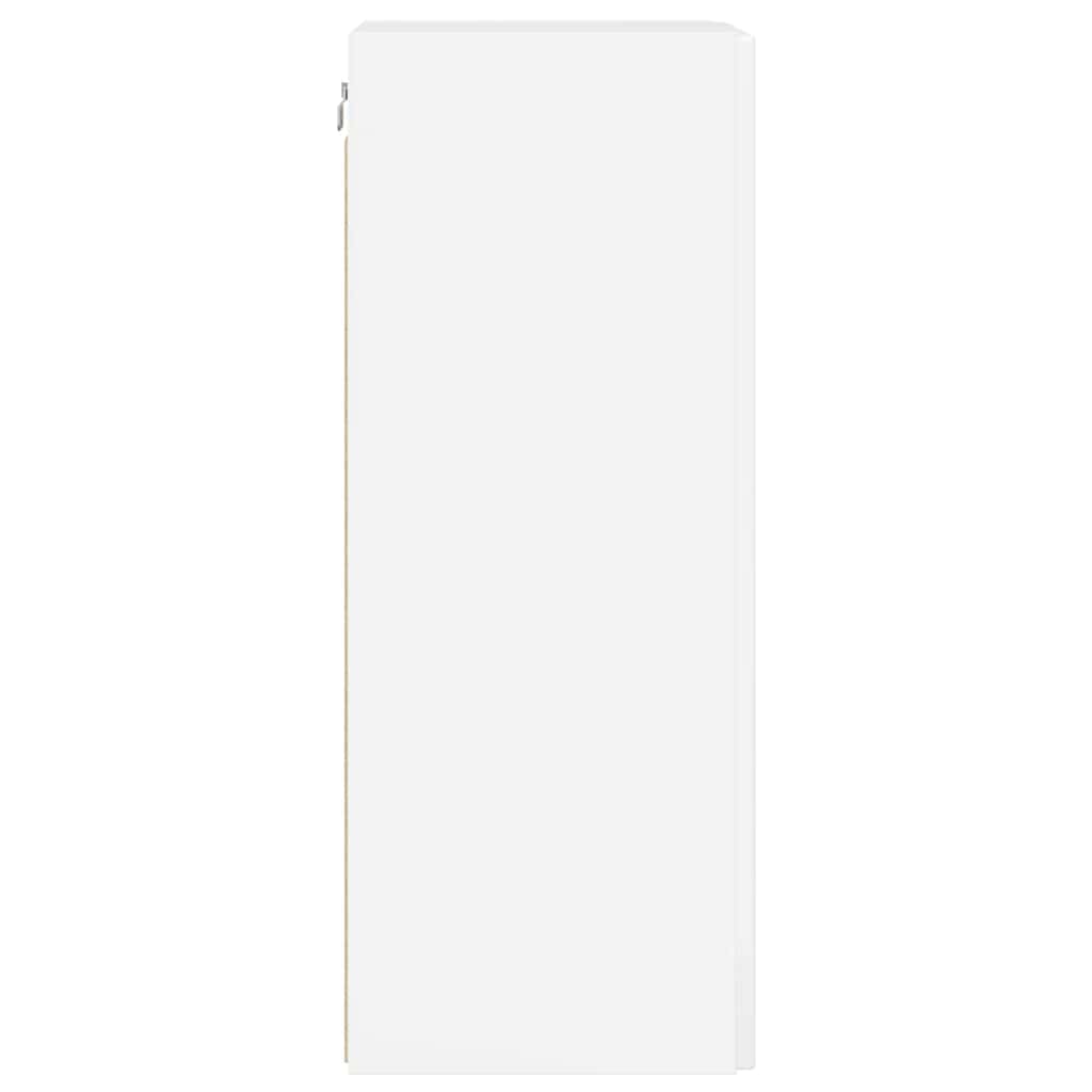 vidaXL TV Wall Cabinet Gloss White 30 x 31 x 80 cm Engineered Wood