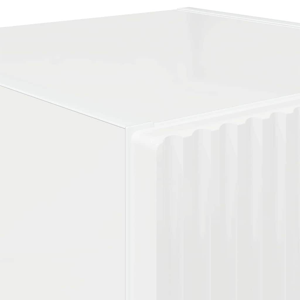vidaXL TV Wall Cabinet Wall-mounted 2 pcs Gloss White 30 x 31 x 80 cm