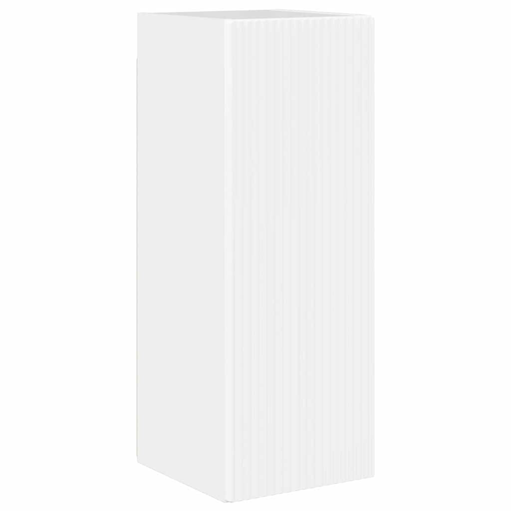 vidaXL TV Wall Cabinet Wall-mounted 2 pcs Gloss White 30 x 31 x 80 cm