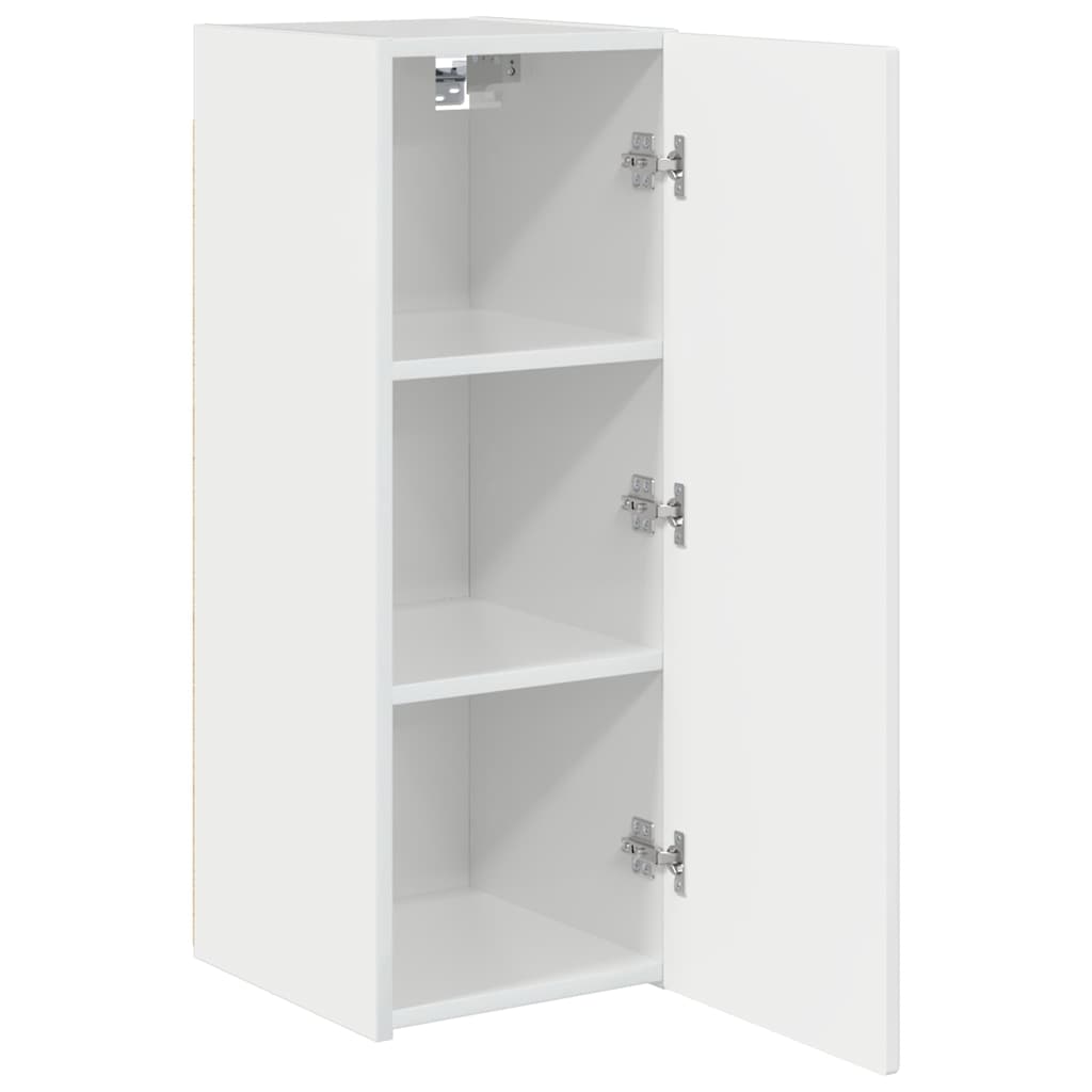 vidaXL TV Wall Cabinet Wall-mounted 2 pcs Gloss White 30 x 31 x 80 cm