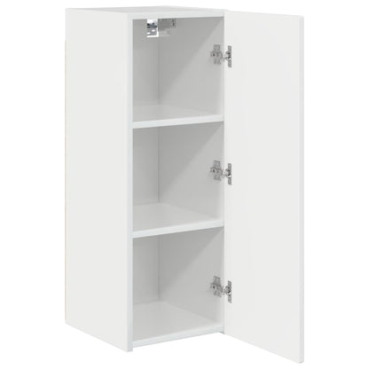 vidaXL TV Wall Cabinet Wall-mounted 2 pcs Gloss White 30 x 31 x 80 cm
