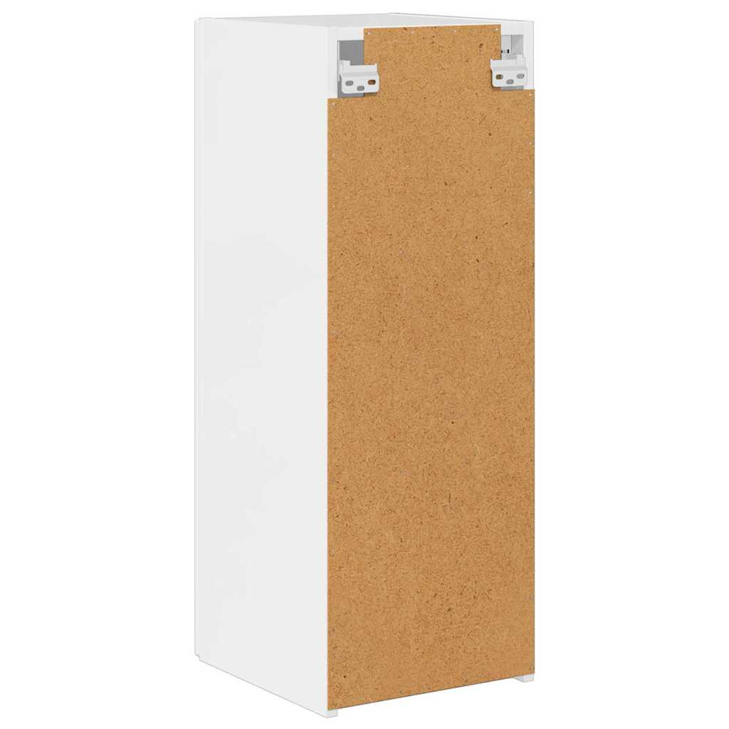 vidaXL TV Wall Cabinet Wall-mounted 2 pcs Gloss White 30 x 31 x 80 cm
