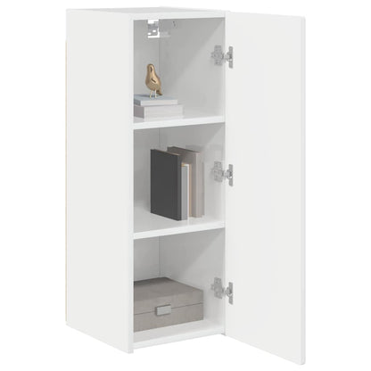 vidaXL TV Wall Cabinet Wall-mounted 2 pcs Gloss White 30 x 31 x 80 cm
