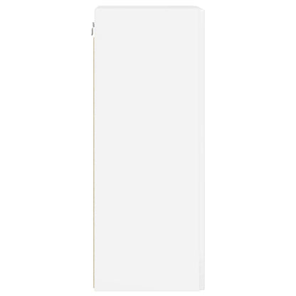 vidaXL TV Wall Cabinet Wall-mounted 2 pcs Gloss White 30 x 31 x 80 cm