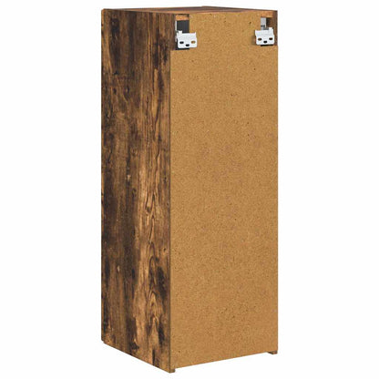 vidaXL TV Wall Cabinet Wall-mounted 2 pcs Smoked Oak 30 x 31 x 80 cm
