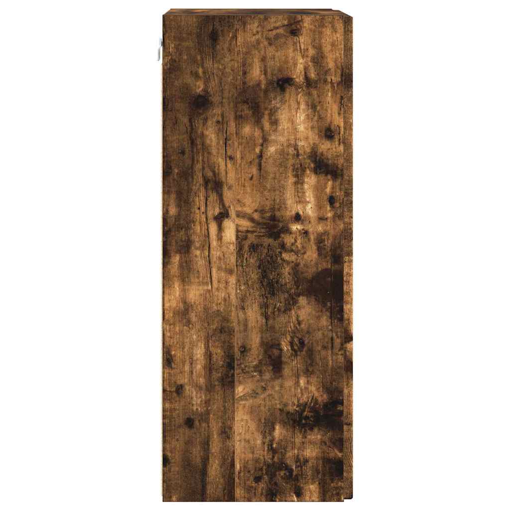 vidaXL TV Wall Cabinet Wall-mounted 2 pcs Smoked Oak 30 x 31 x 80 cm