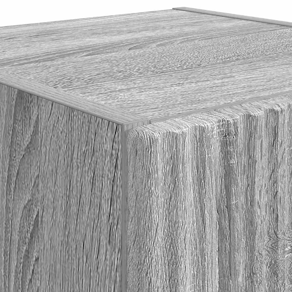 vidaXL TV Wall Cabinet Grey Sonoma 30 x 31 x 80 cm Engineered Wood