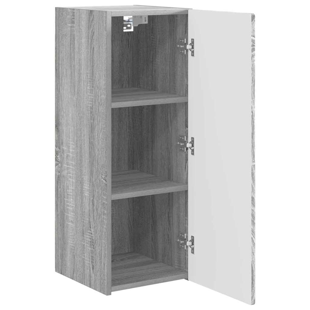 vidaXL TV Wall Cabinet Grey Sonoma 30 x 31 x 80 cm Engineered Wood